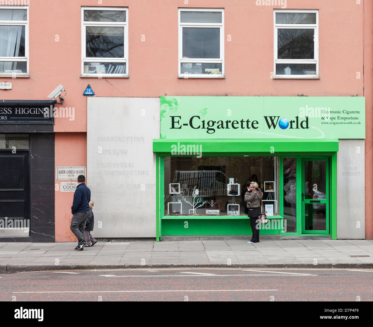 ECigarette World, High Street, Belfast, Northern Ireland Stock Photo