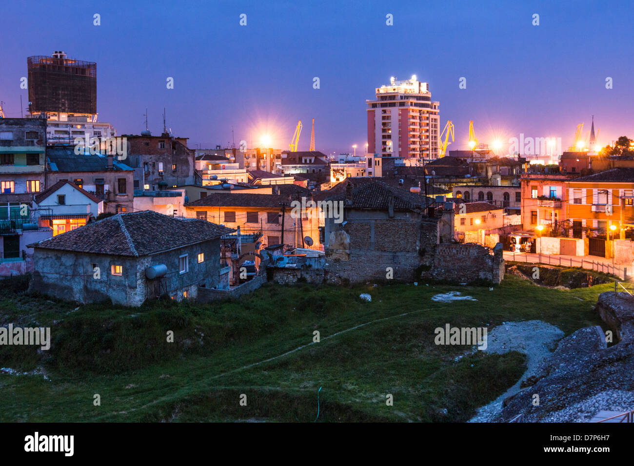Durres at dusk. Albania Stock Photo Alamy
