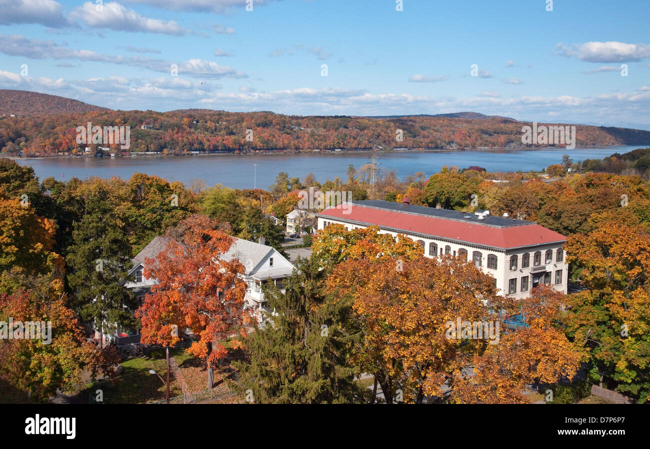 View of Poughkeepsie, New York on the Hudson River Stock Photo Alamy