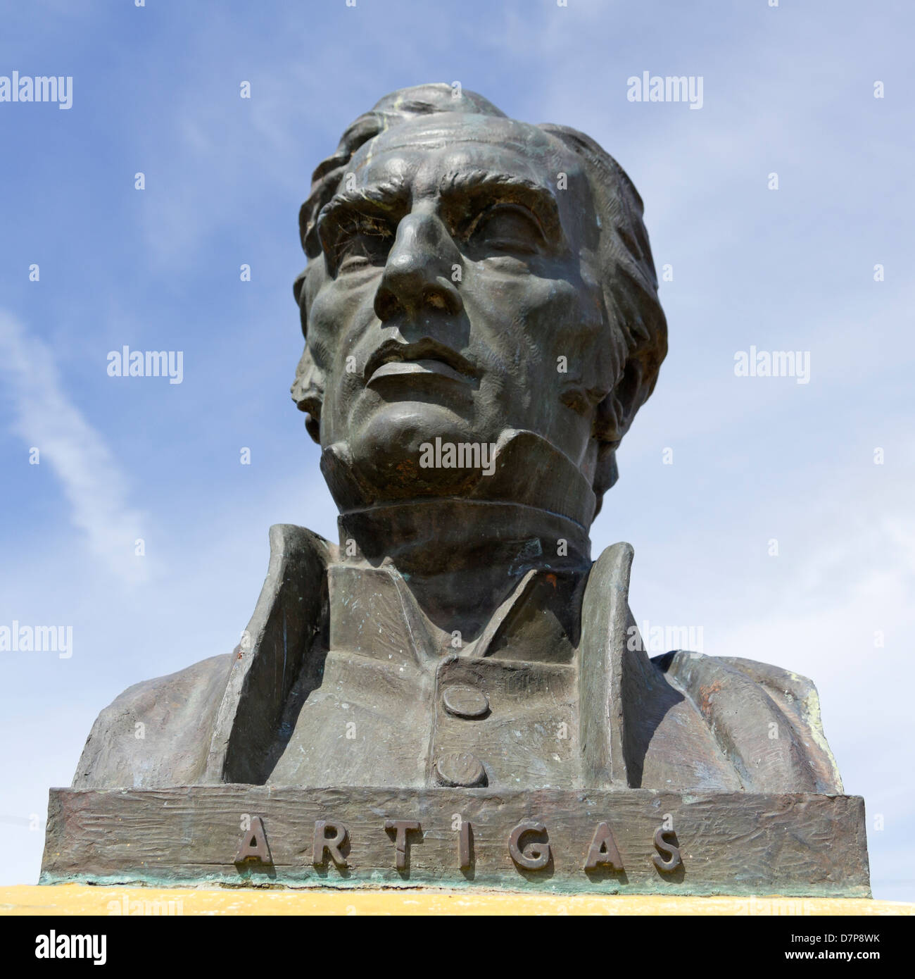 Statue of General Artigas, hero of the independence of the Republic of Uruguay. Stock Photo