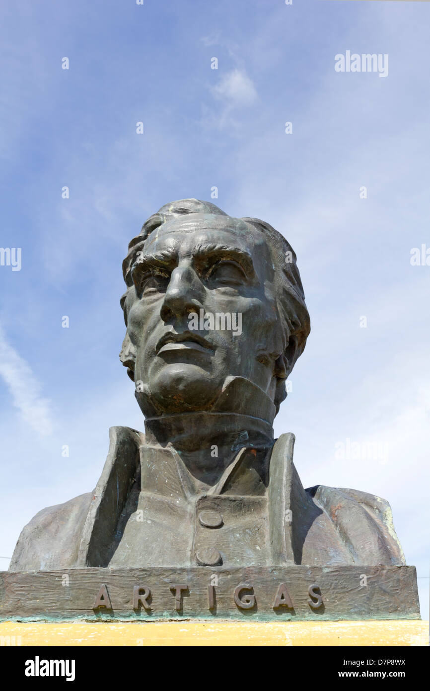 Statue of General Artigas, hero of the independence of the Republic of Uruguay. Stock Photo