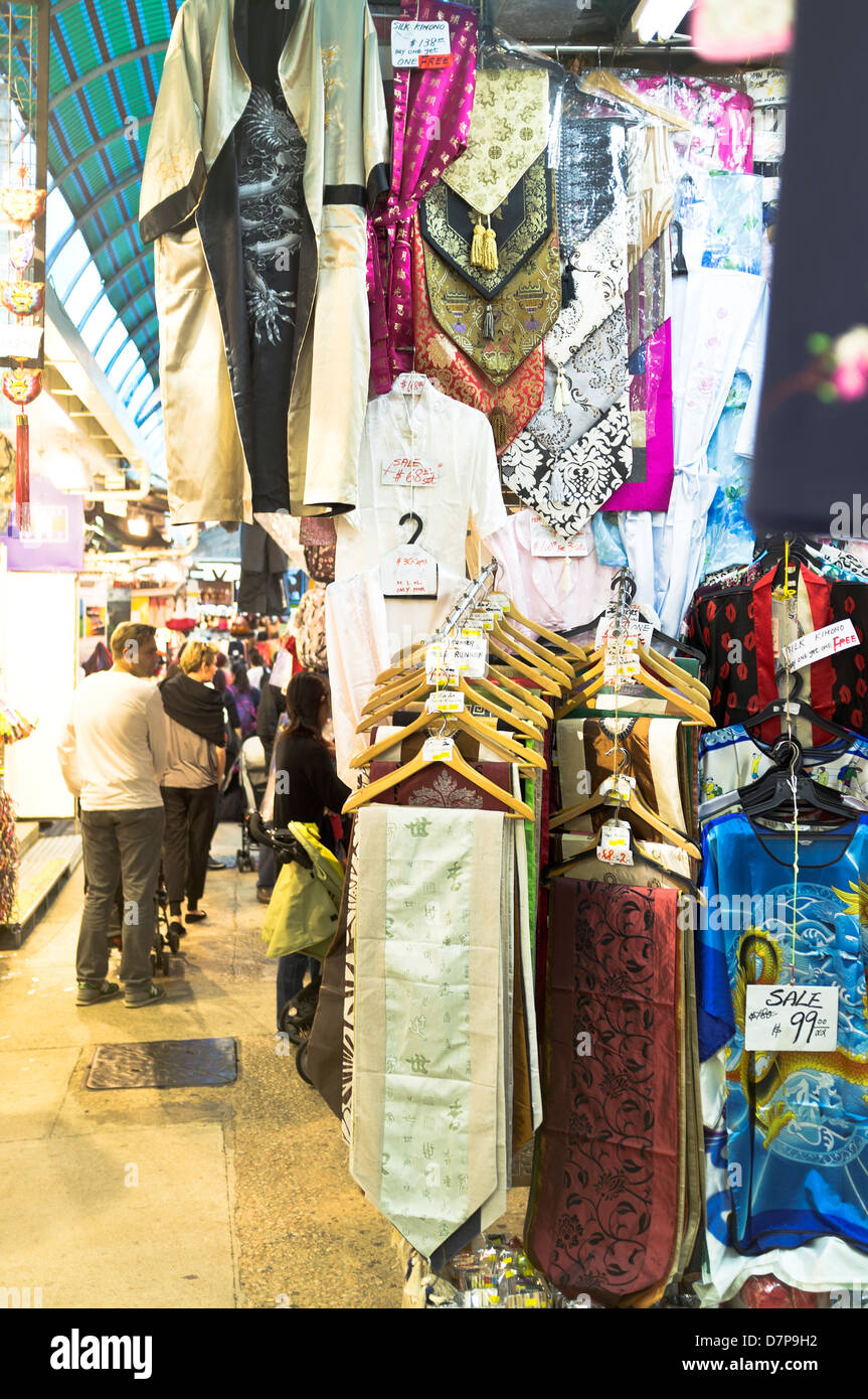 dh Stanley Market STANLEY HONG KONG People shopping in market cloth stalls with chinese silk