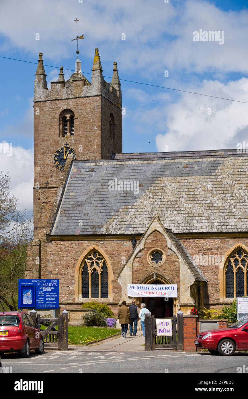 Pudding feast at St Mary's Church during Tenbury Food Fayre Tenbury