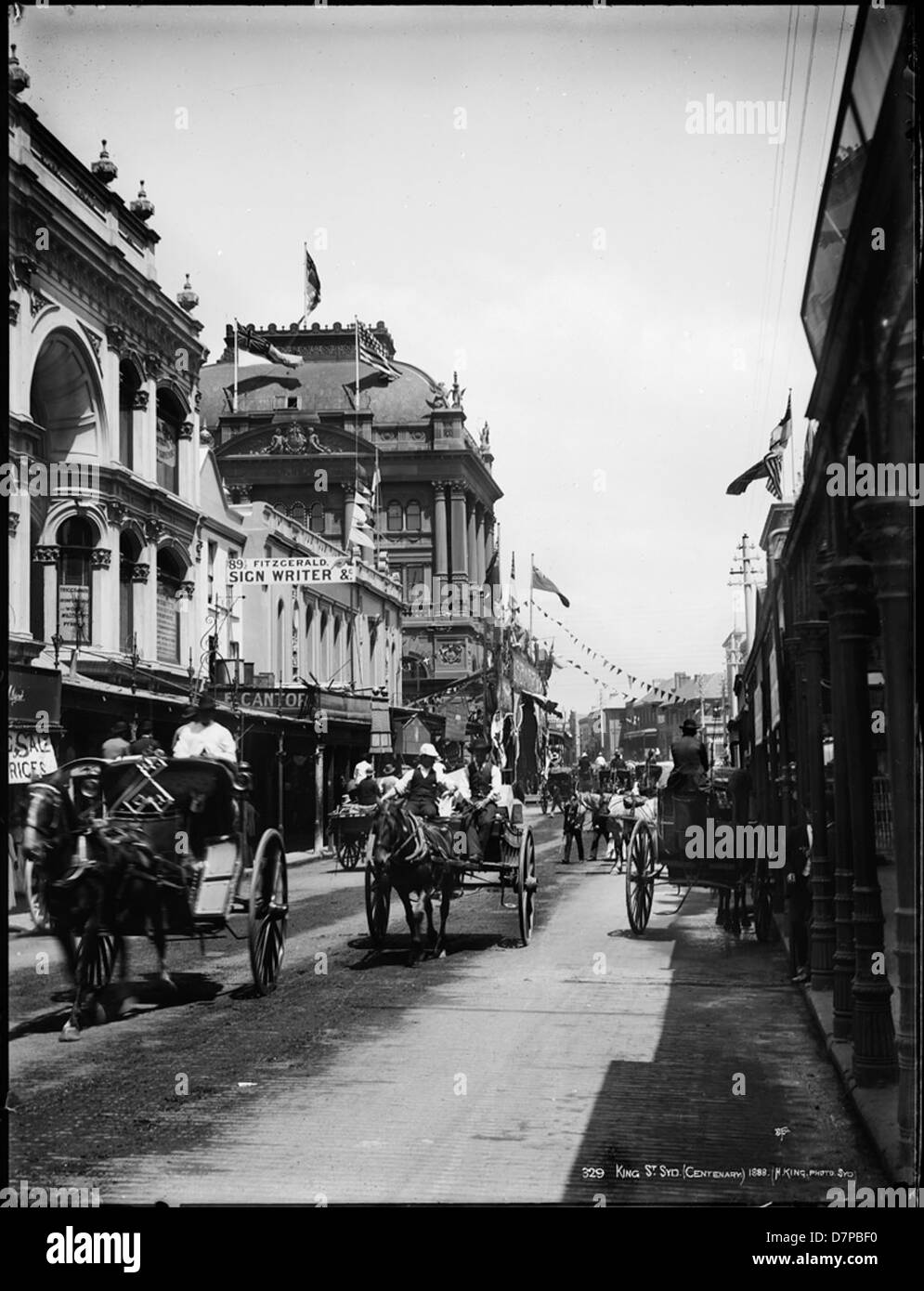 King Street, Sydney, Centenary 1888 Stock Photo Alamy