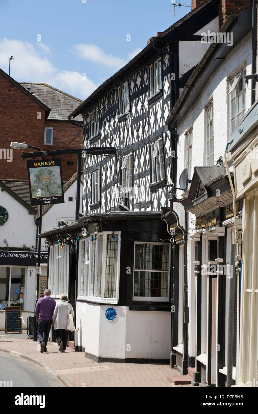 The Royal Oak Hotel on high street in Tenbury Wells Worcestershire