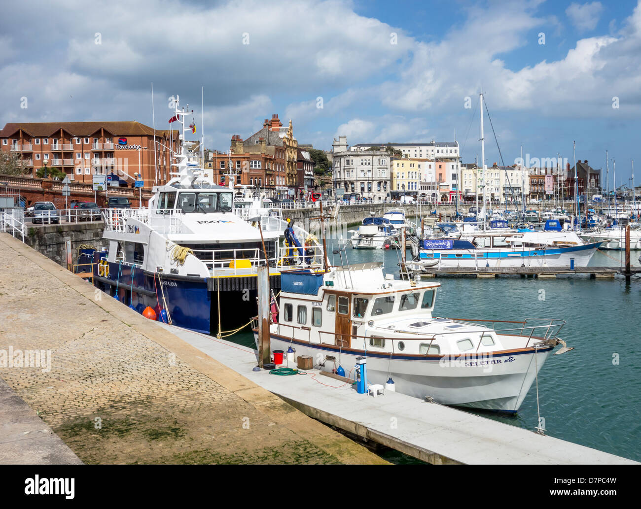 Ramsgate Harbour and Seafront Stock Photo