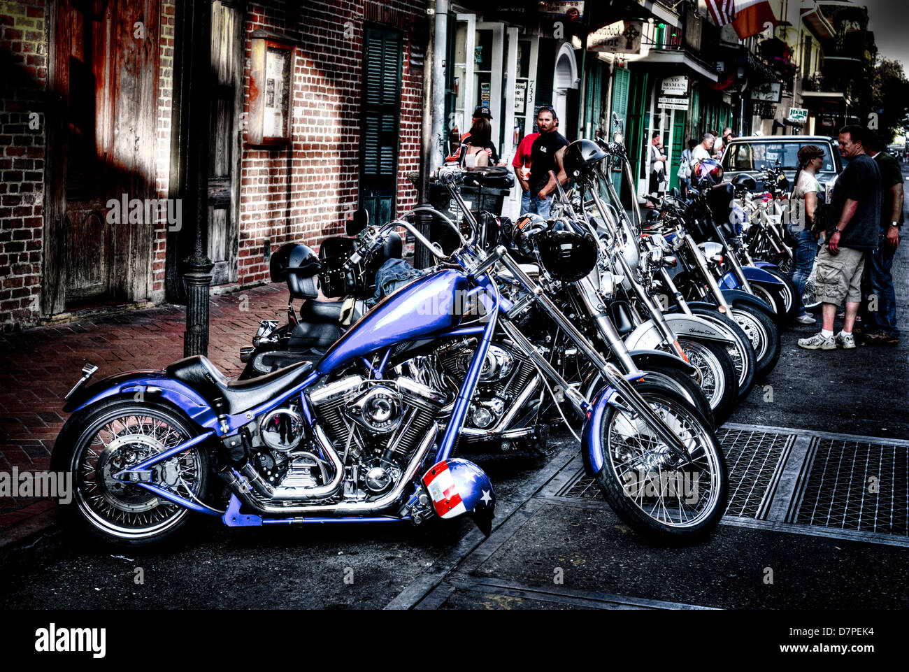 Harley Davidson Motorcycles, Louisiana, New Orleans, USA Stock Photo
