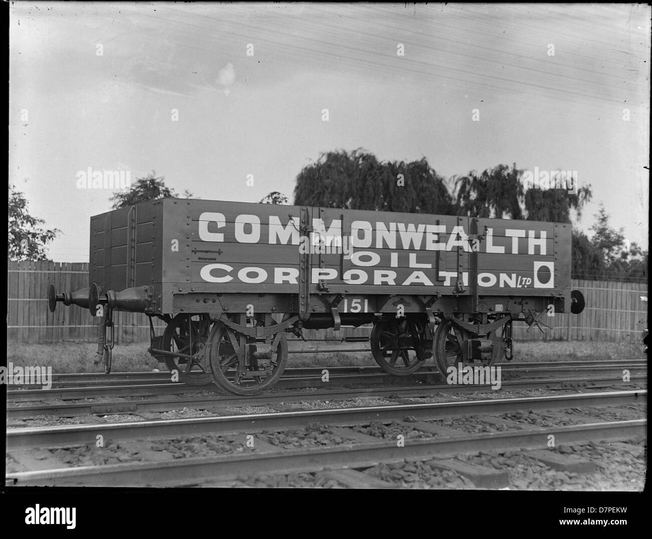 Commonwealth Oil Corporation goods wagon Stock Photo