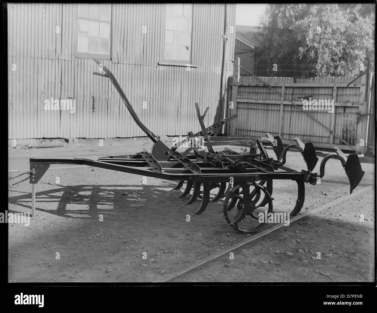 A rigid tyne cultivator Stock Photo Alamy