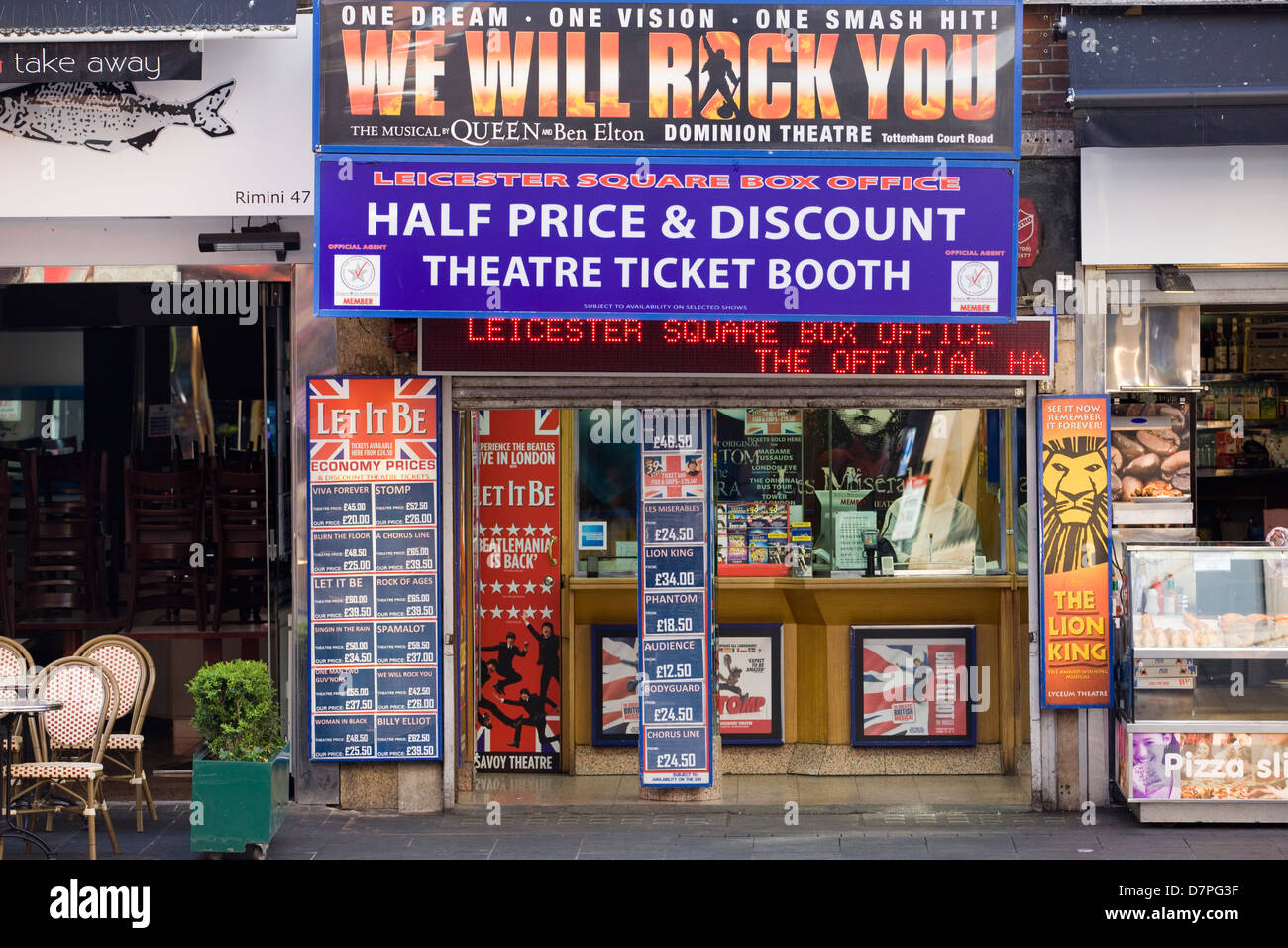 Theater Billboard Advertising Musicals and west end Shows at the box Office  Stock Photo - Alamy