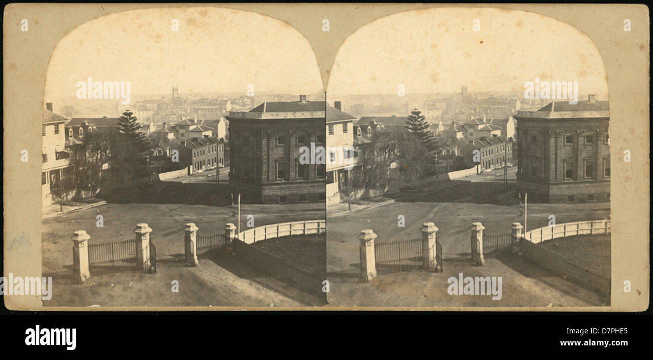 Macquarie Street Sydney, 1860 - 1863 Stock Photo