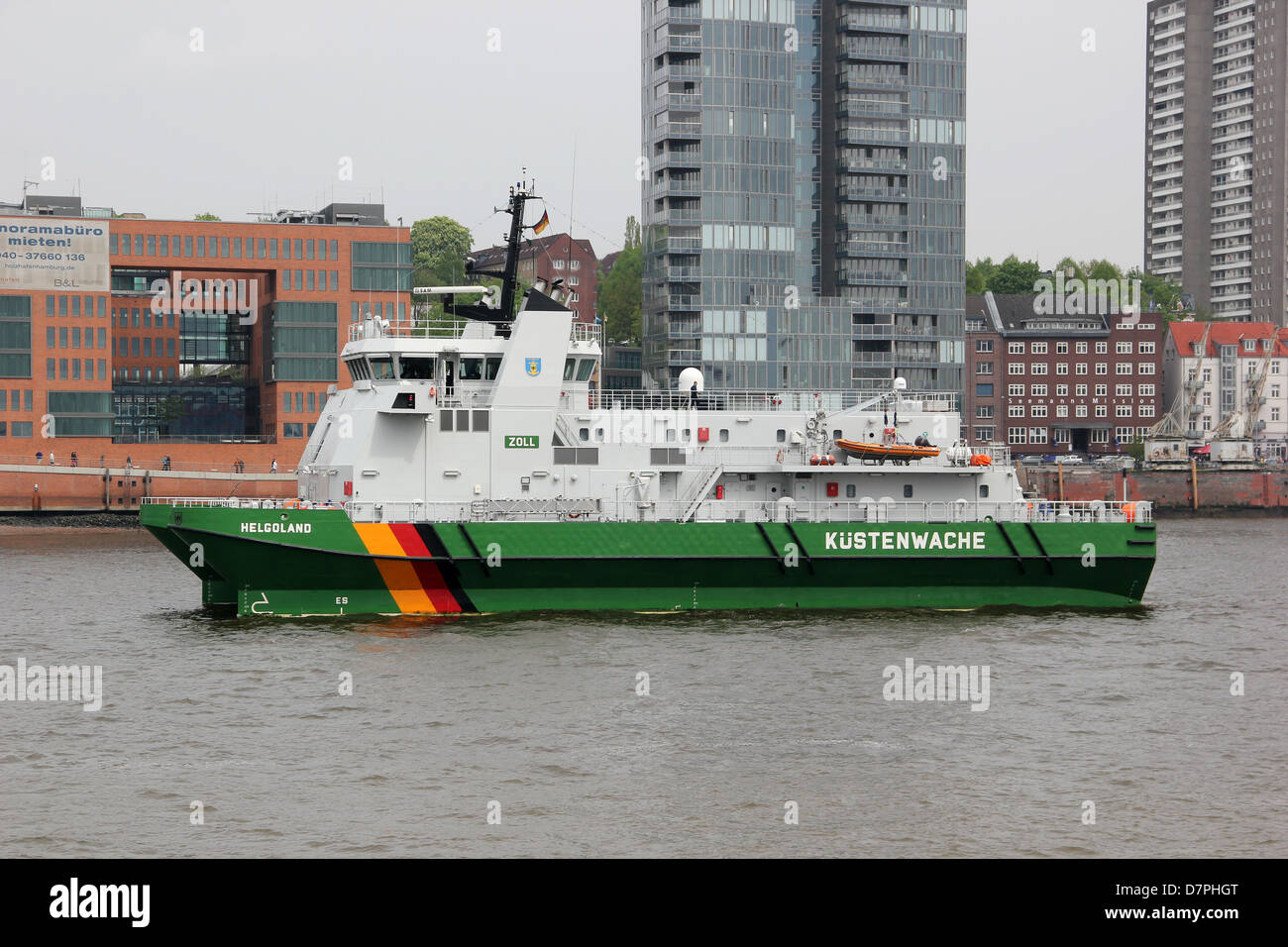 Coast Guard at Port of Hamburg Stock Photo