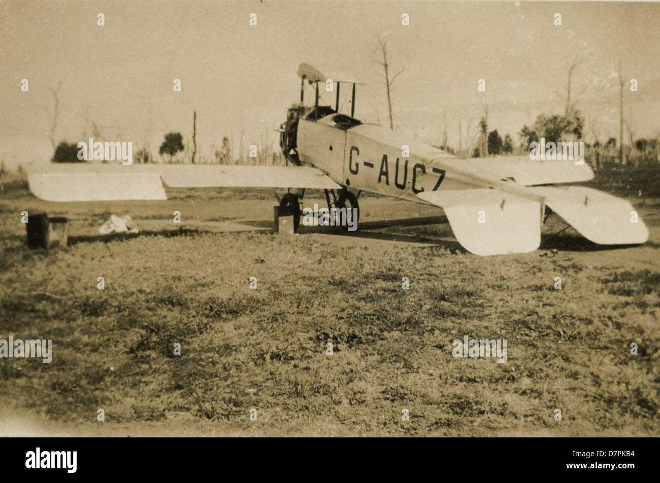 Arthur Butler's Avro 504 K aeroplane G-AUCZ, 1925 Stock Photo