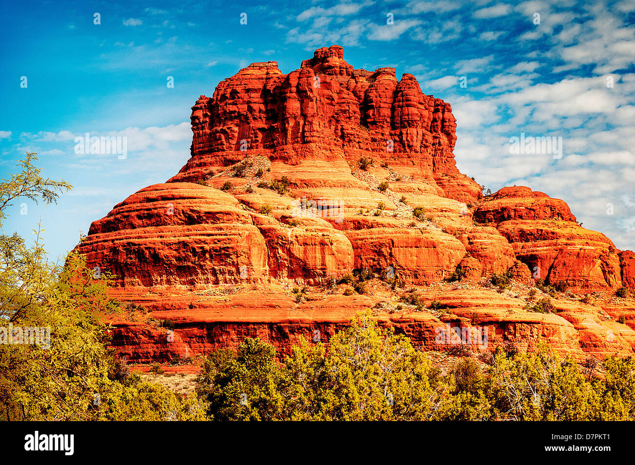 famous bell rock and Courthouse Butte in Sedona, Arizona, USA Stock