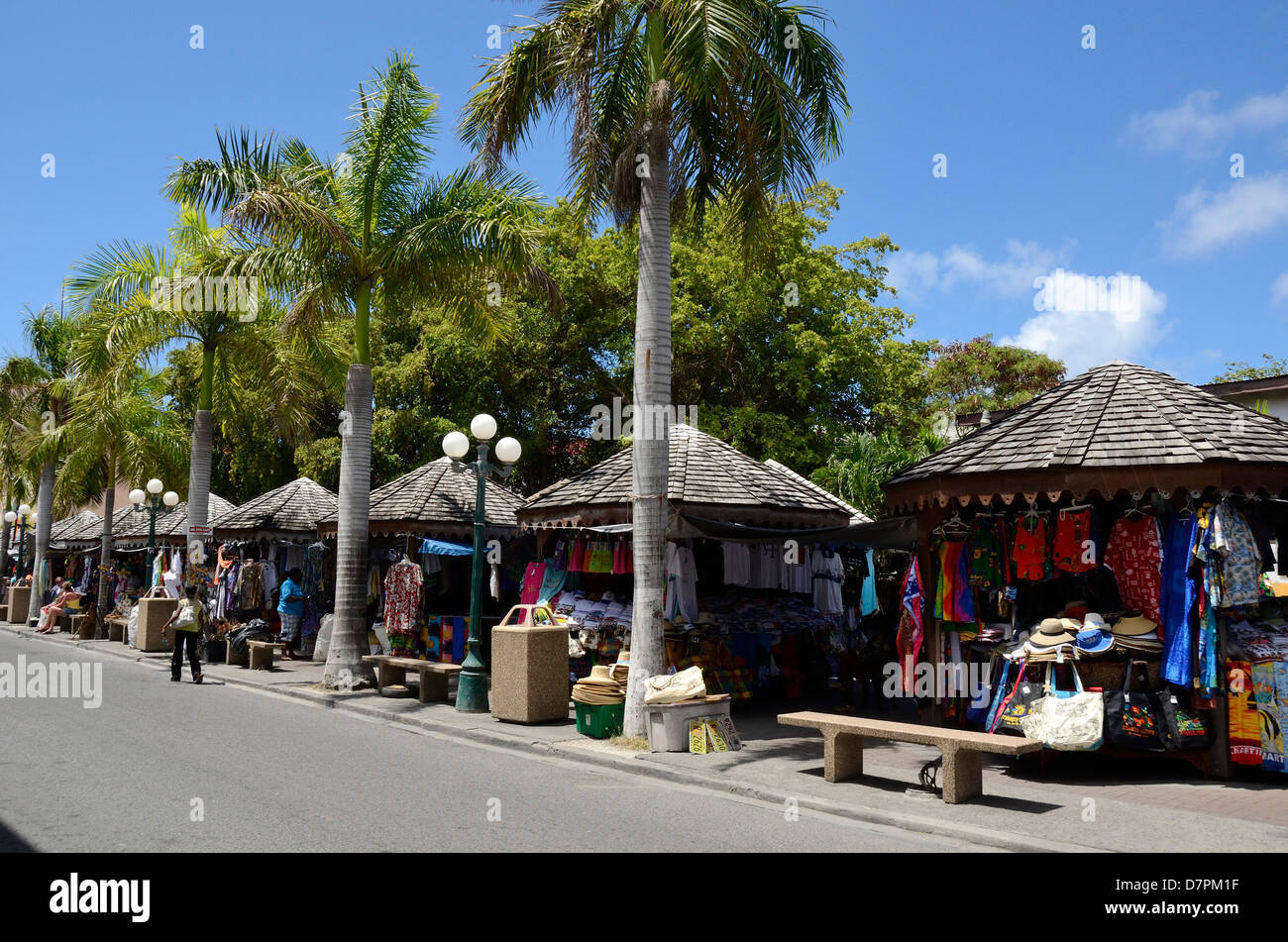 Shopping in Philipsburg, St. Maarten, Netherland Antilles Stock Photo