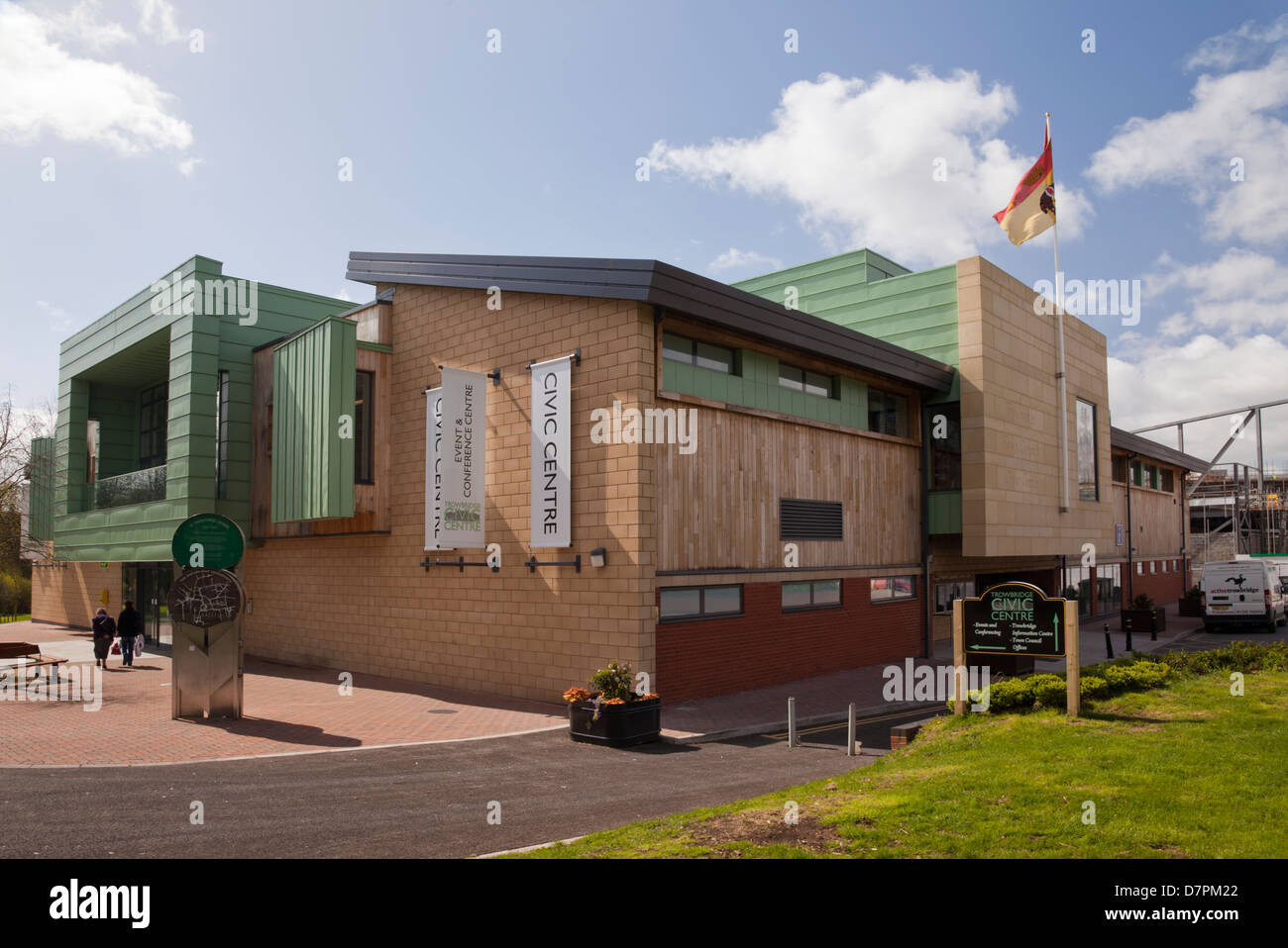 Trowbridge Civic Centre, Trowbridge, County town of Wiltshire, England, UK Stock Photo
