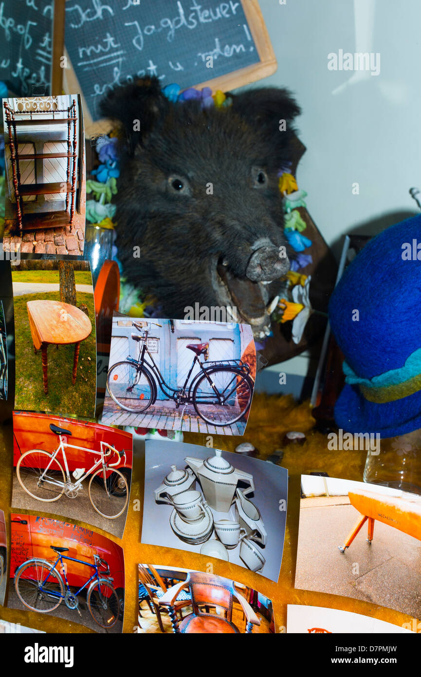 Second hand shop window Karlsruhe BadenWuerttemberg Germany Stock