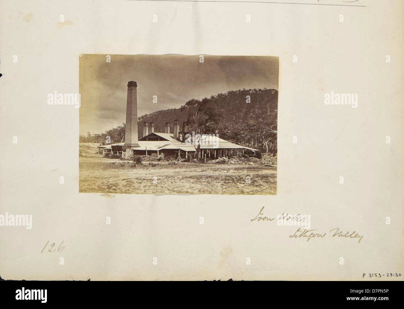 Puddling furnaces and rolling mills at the Esk Bank iron works, 1875-1880 Stock Photo