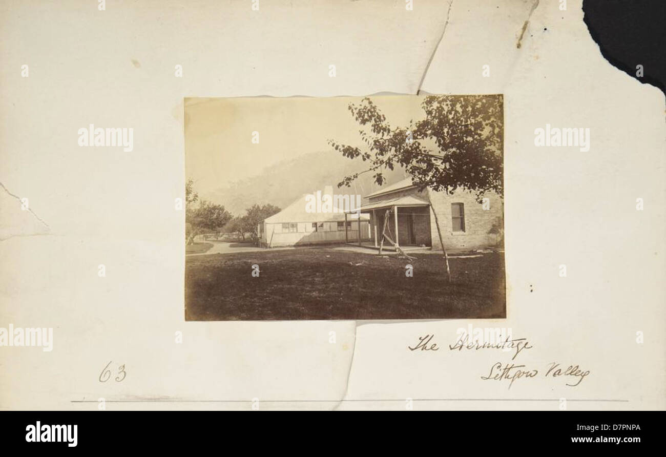 Colonial house and backyard, Hermitage Estate, 18801900 Stock Photo