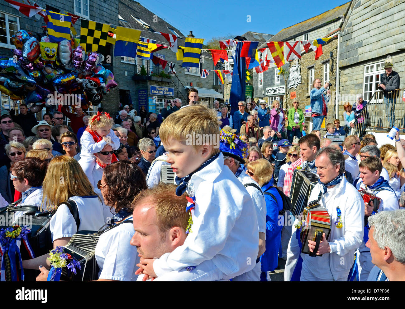 Obby Oss day in Padstow, Cornwall, UK Stock Photo Alamy