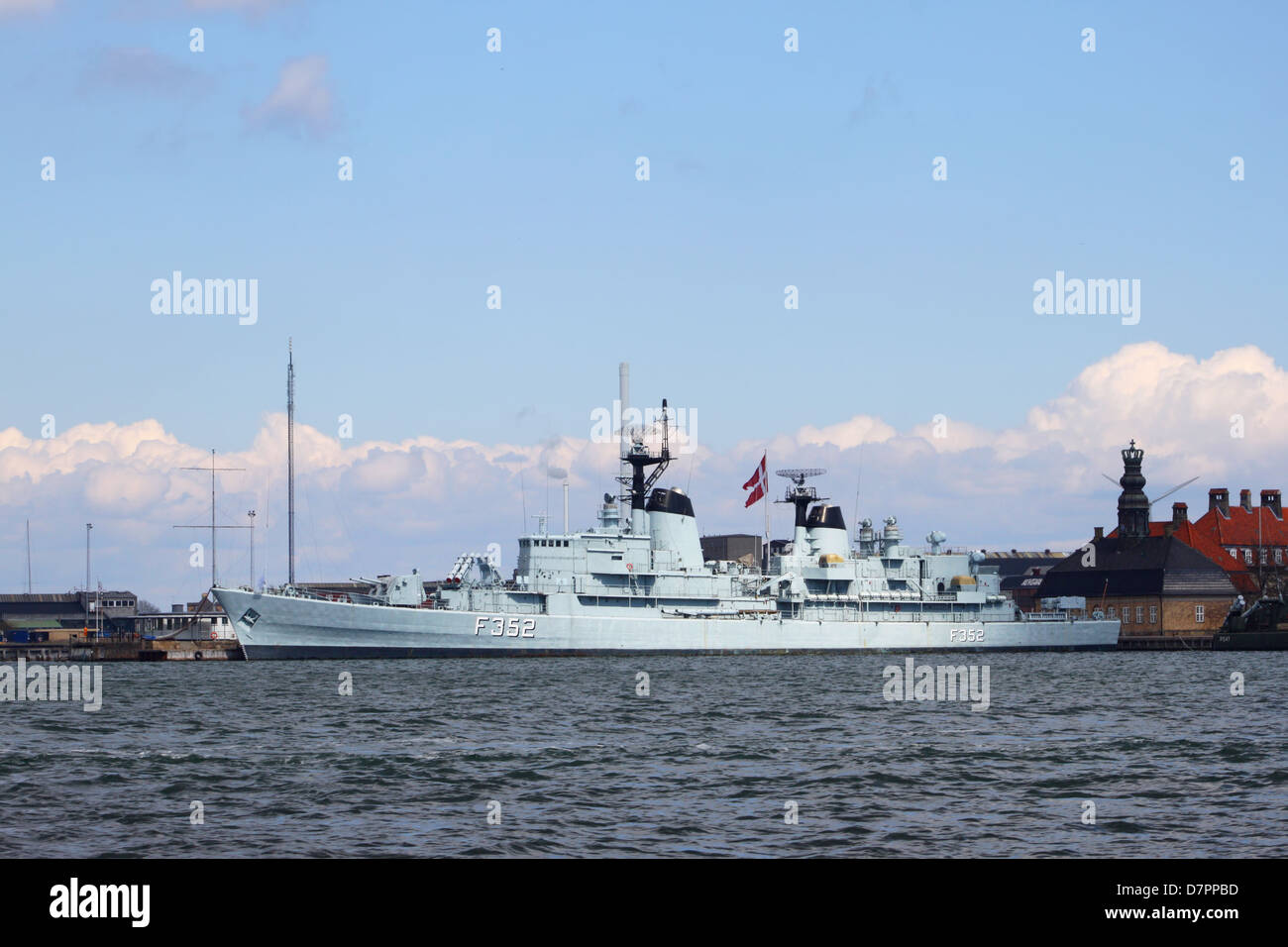 COPENHAGEN, DENMARK - April, 28th, 2013:Battleship HDMS Peder Skram Stock Photo