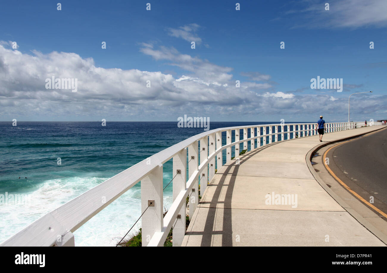 The Coastal Path at Bronte which forms part of the Bondi to Coogee Walk Stock Photo