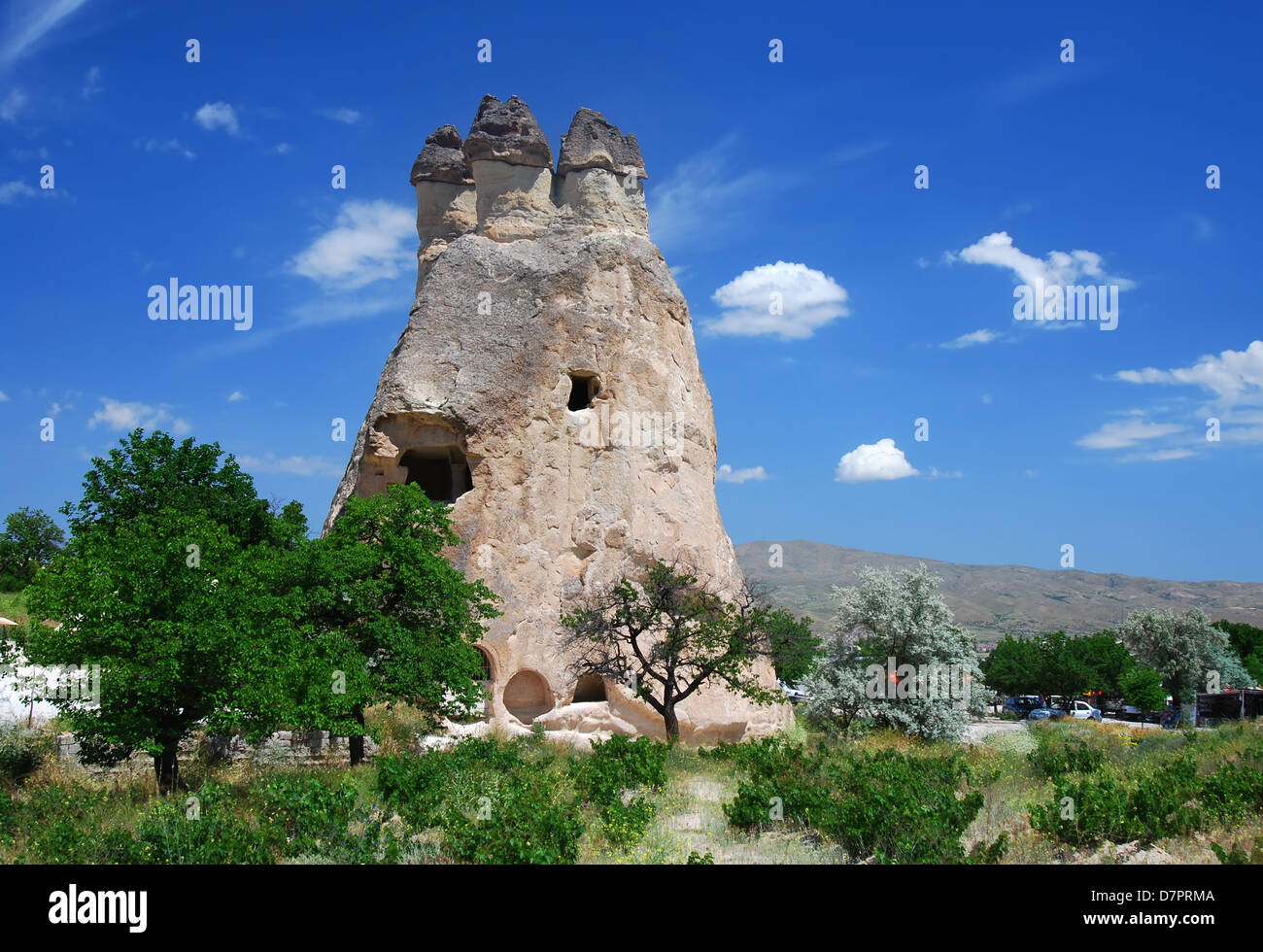 Pasabag Valley Is located 1 km off the Zelve turn on the Goreme - Avanos road.  Anatolia, Cappadocia, Turkey. Stock Photo