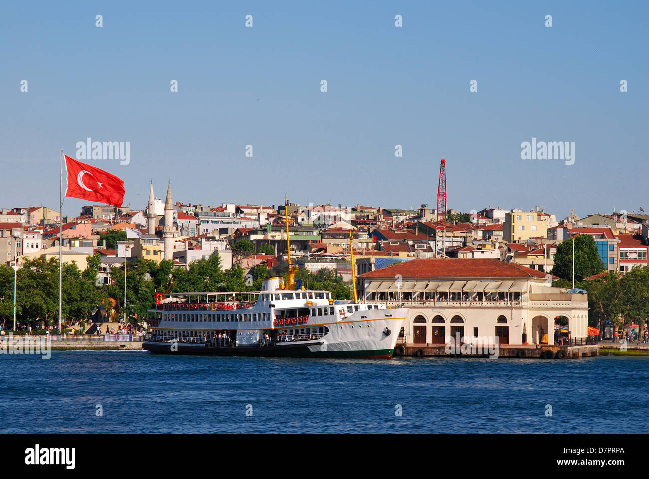 Kadikoy harbor in Istanbul city, Turkey. Istanbul. Stock Photo