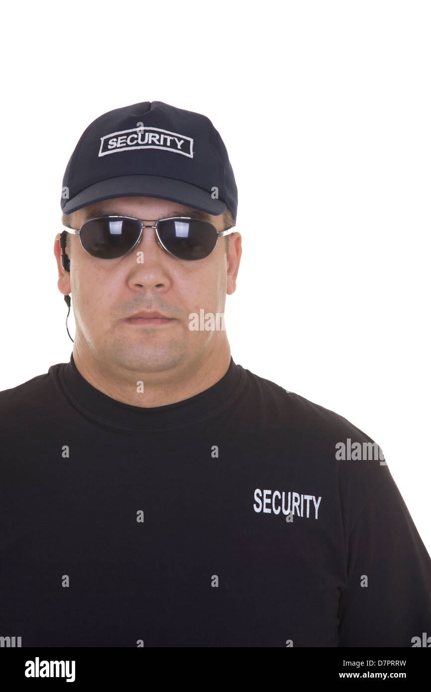 security guard isolated on white Stock Photo Alamy