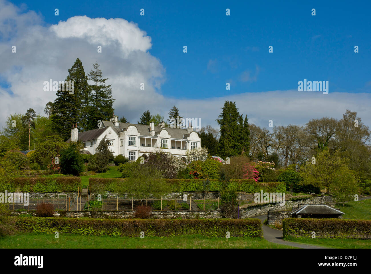 Brockhole, the visitor centre for the Lake District National Park, on the shores of Lake Windermere, Cumbria, England UK Stock Photo