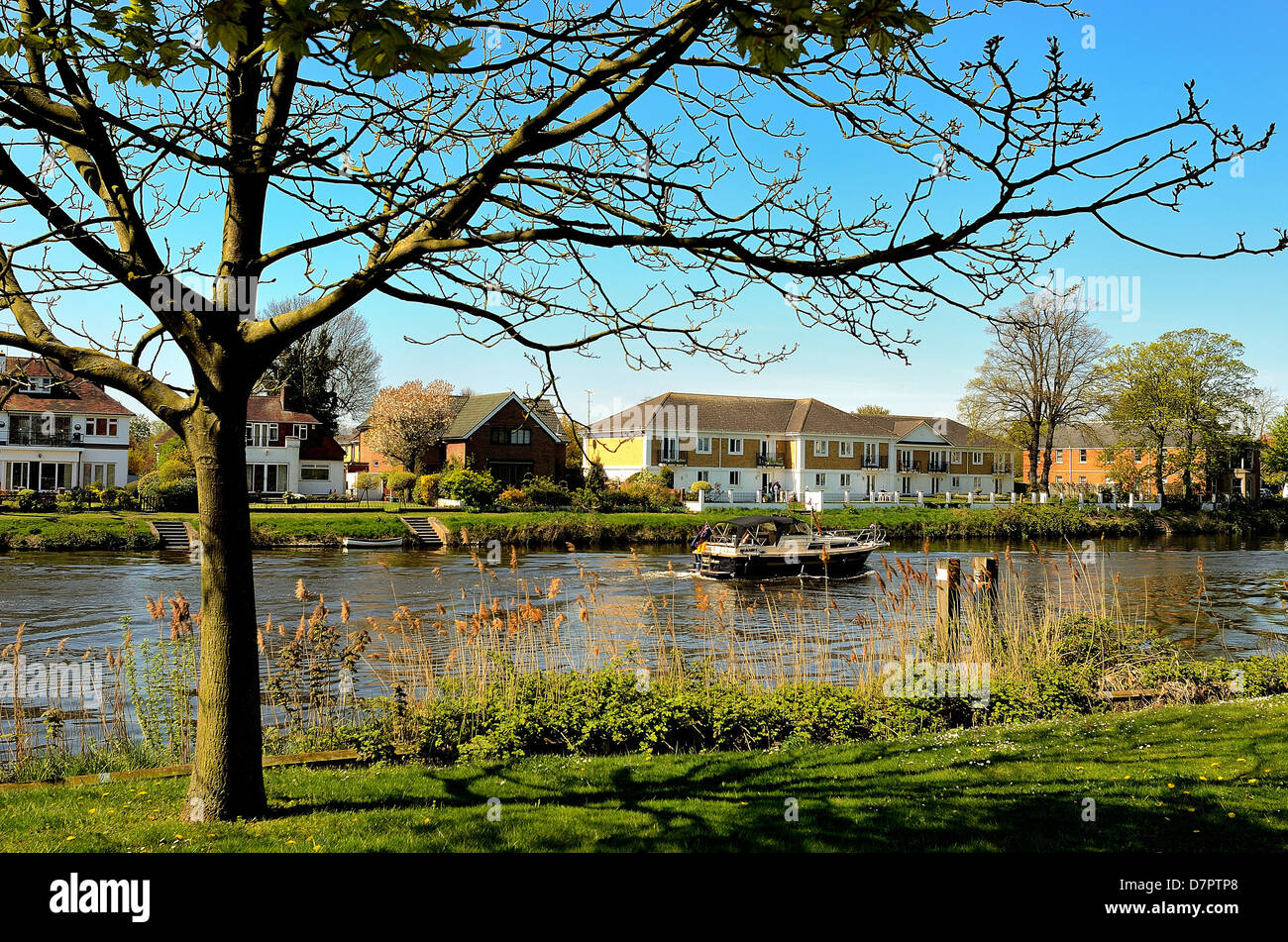 Riverside at Staines on Thames Surrey Stock Photo Alamy