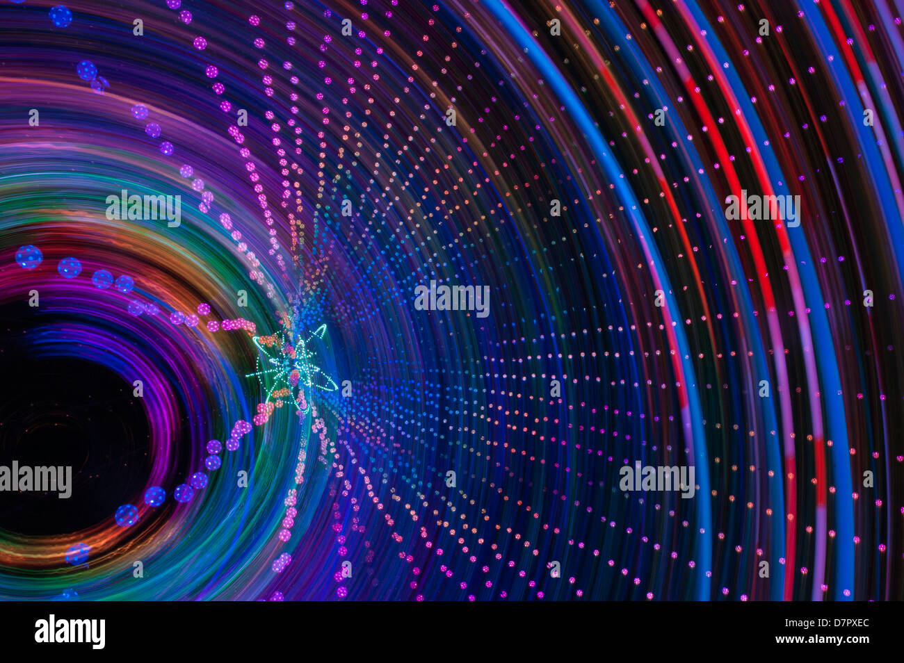 Abstract image of Christmas lights on the Christmas tree in Victoria