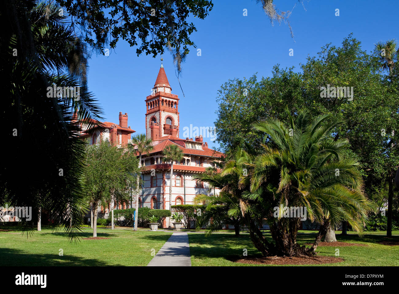 Ponce de Leon Hall of Flagler College is pictured in St. Augustine, Florida Stock Photo