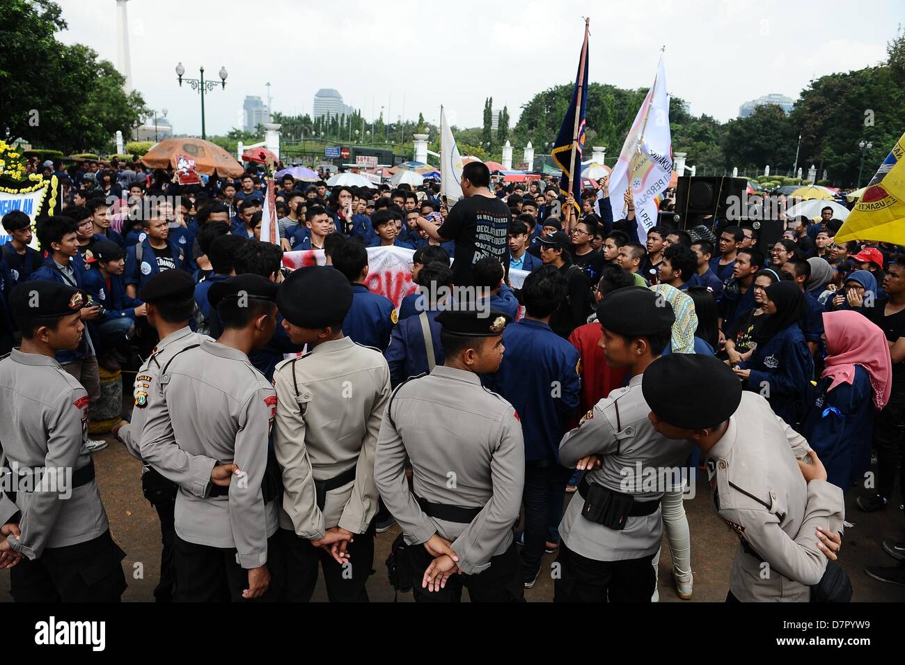 Jakarta, Indonesia. May 12, 2013. Hundreds of Trisakti University