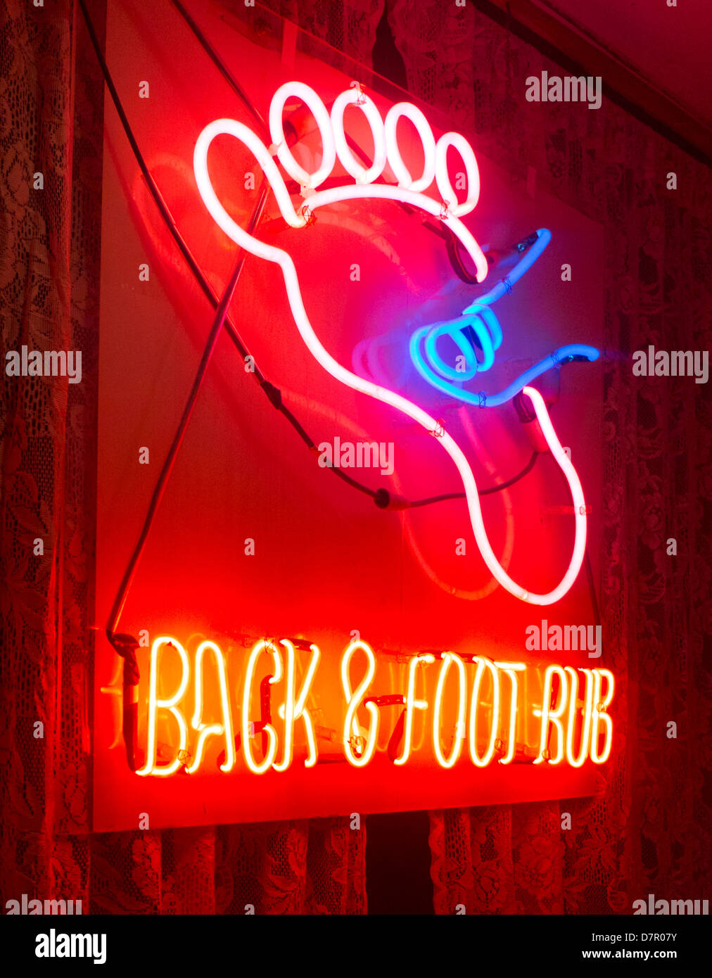 back & foot rub Stock Photo Alamy