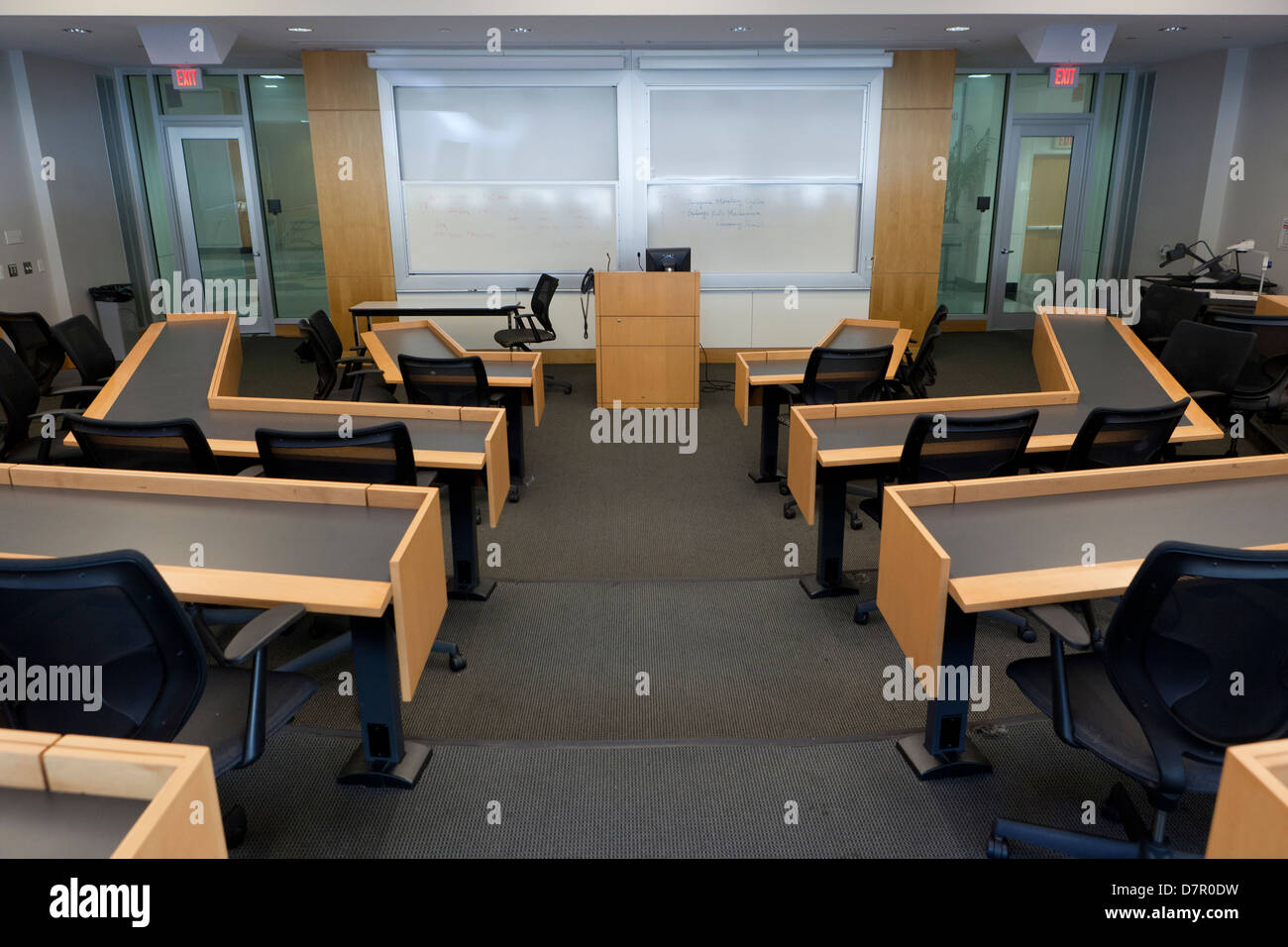 Empty college lecture hall - USA Stock Photo