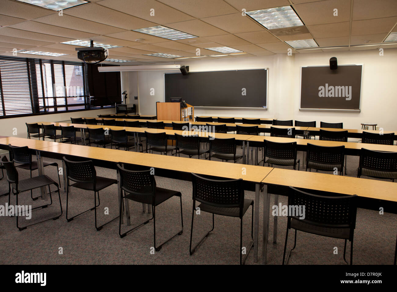 Empty college classroom - USA Stock Photo