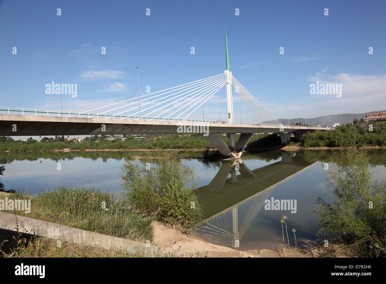 Modern bridge - Puente de Andalucia in Cordoba, Spain Stock Photo