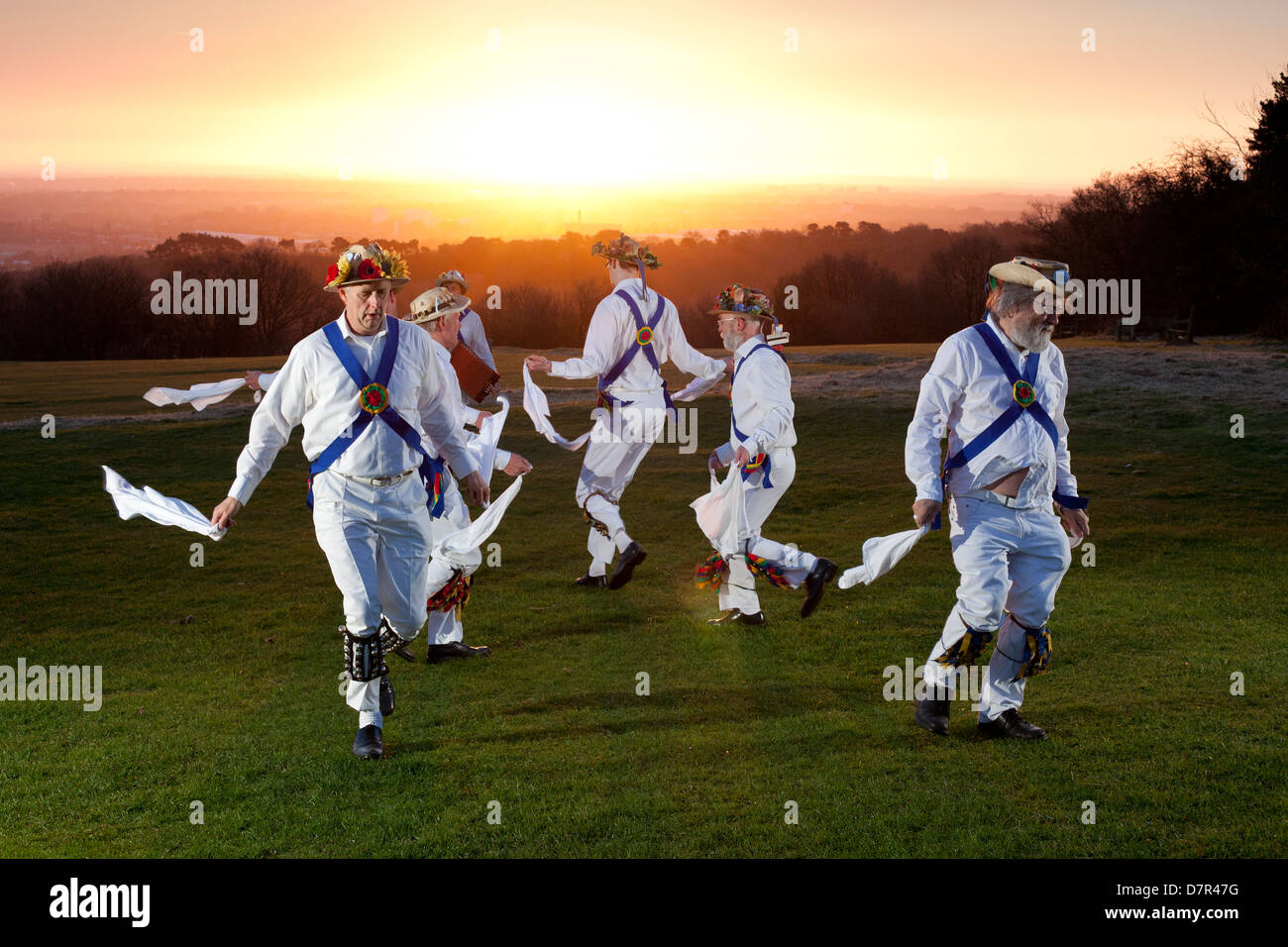 The Jockey Morris Men Of Birmingham Dance In The First Sunrise On The Stock Photo Alamy The Jockey Morris Men Of Birmingham Dance In The First Sunrise On The Stock Photo Alamy