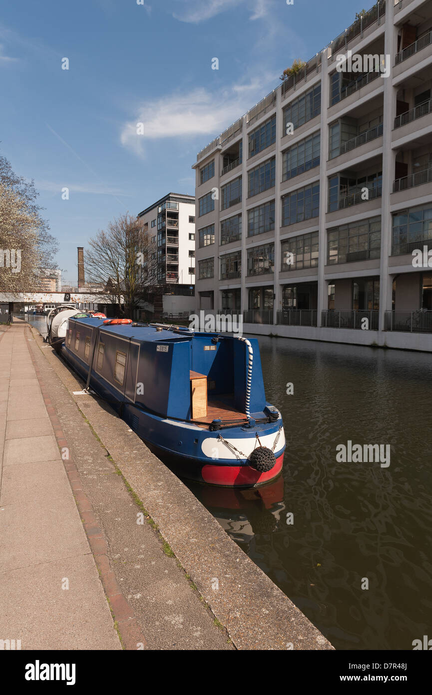 Regents canal in the heart London different forms of housing barge