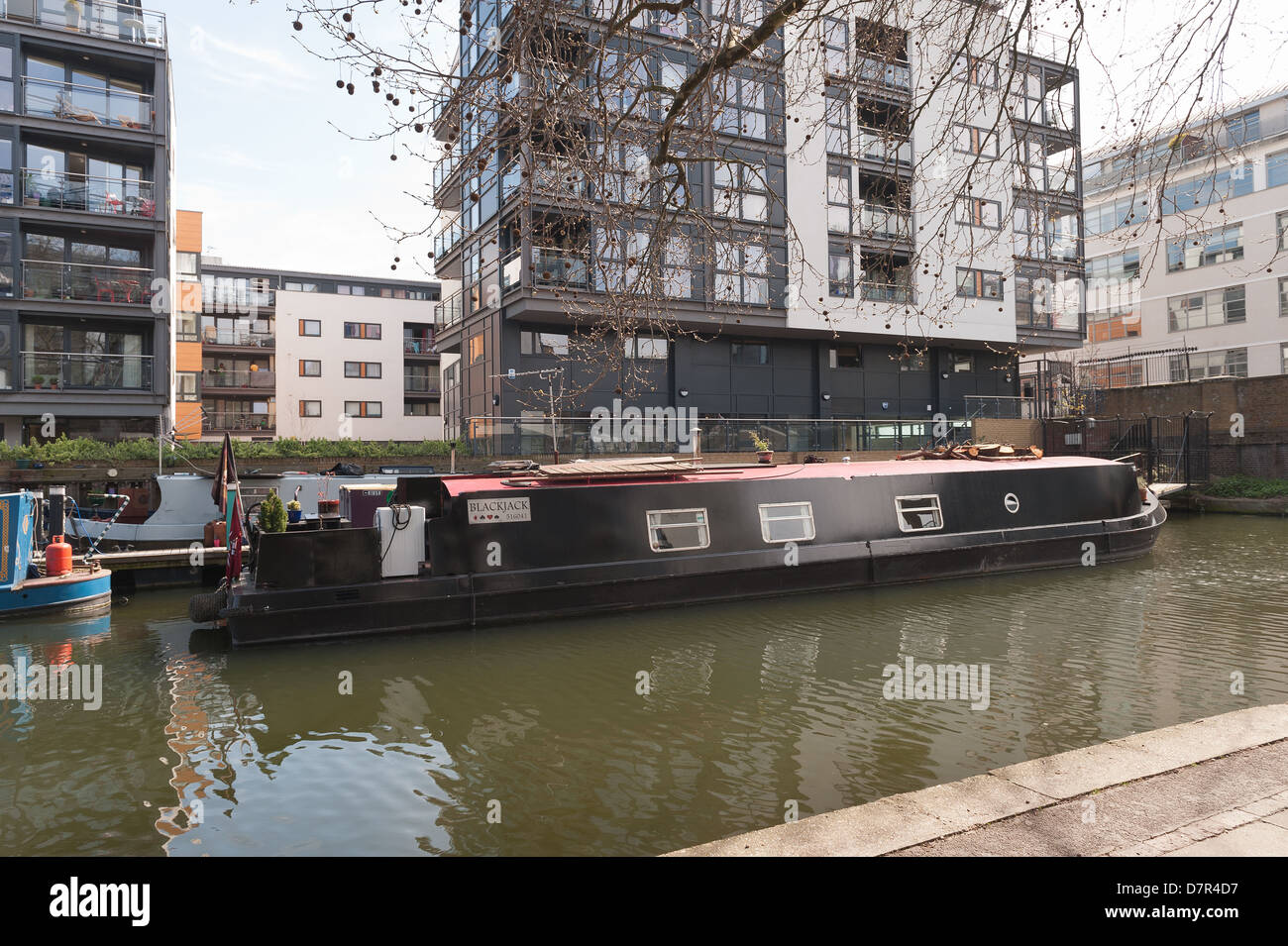 Regents canal in the heart London different forms of housing barge
