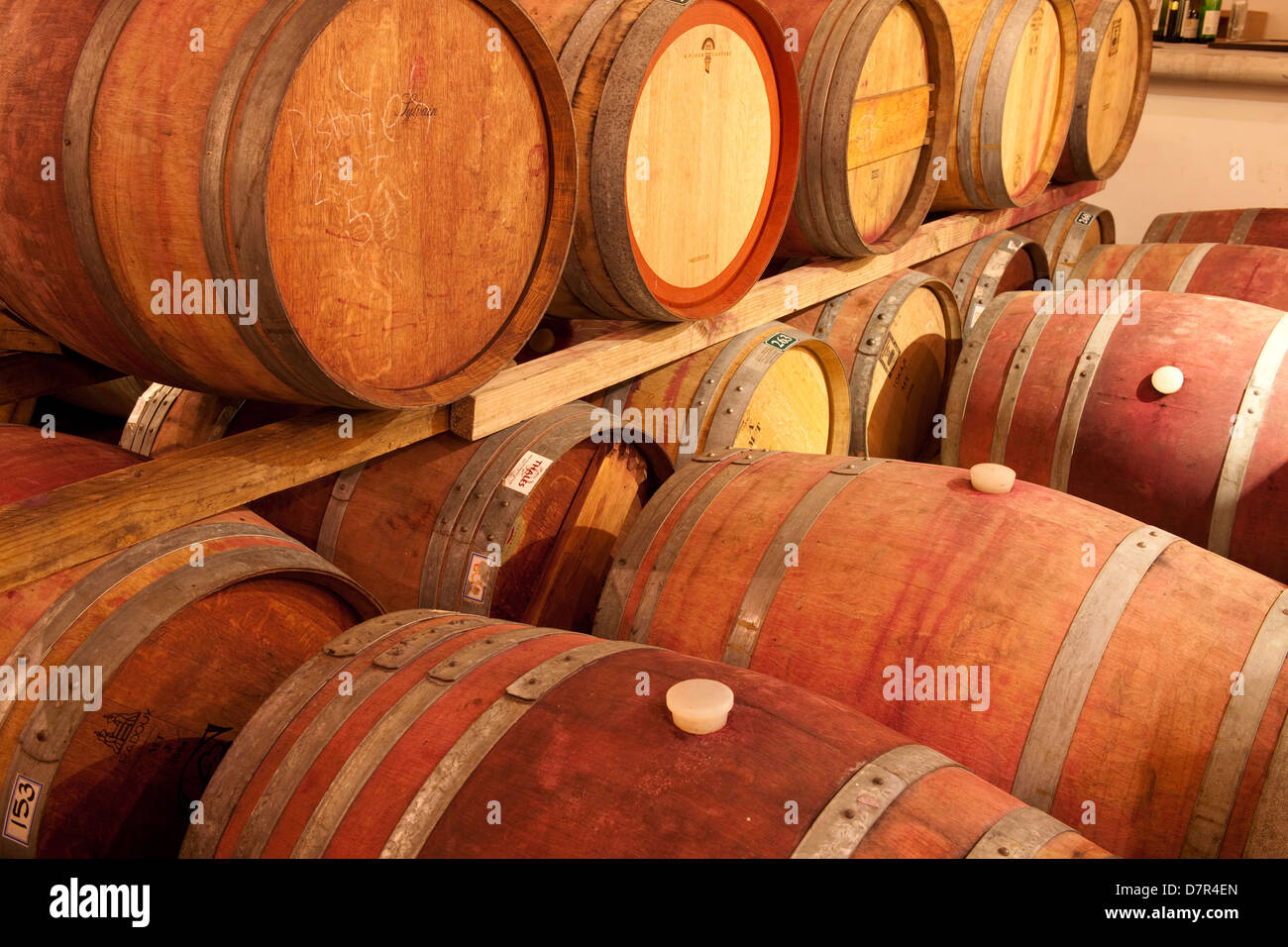 Wine cellar, Camberley wines, Stellenbosch, South Africa Stock Photo