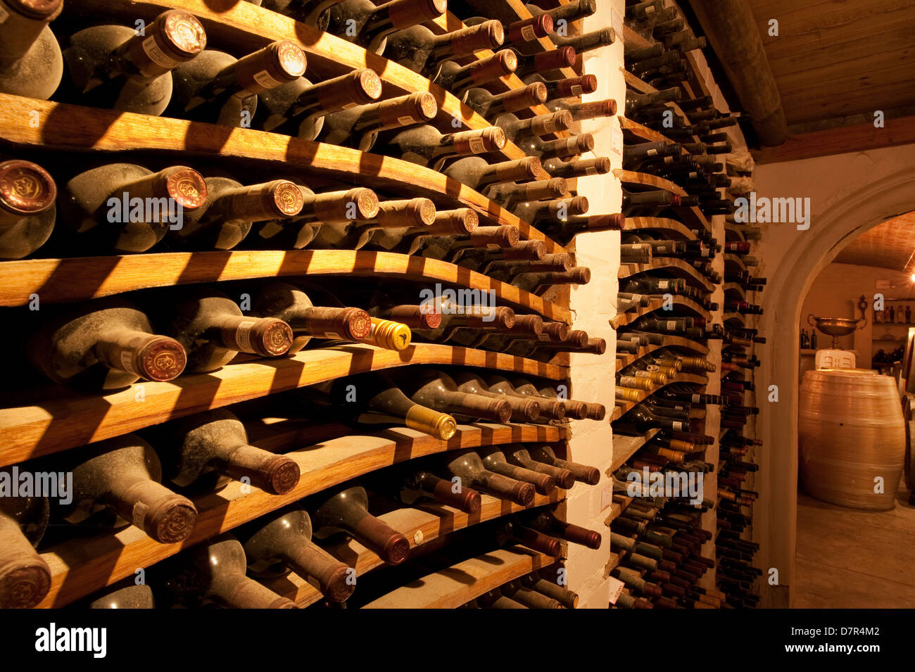 Wine cellar, Camberley wines, Stellenbosch, South Africa Stock Photo