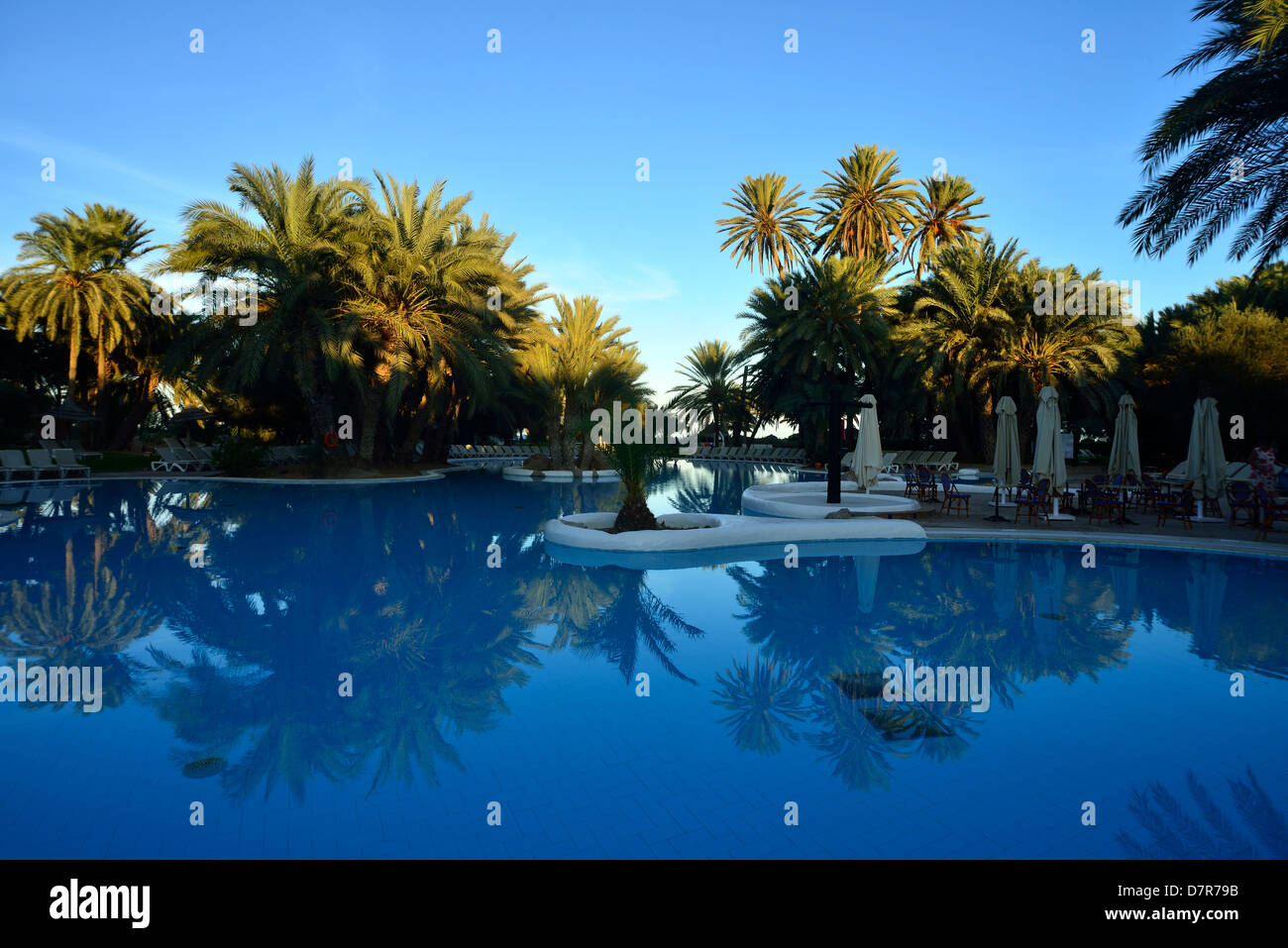 Swimming Pool, Odyssee Resort, Zarsis, Tunisia Stock Photo