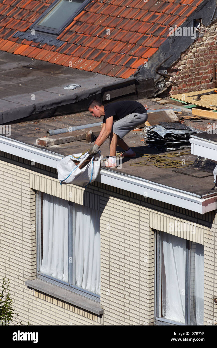 roof repairs Stock Photo