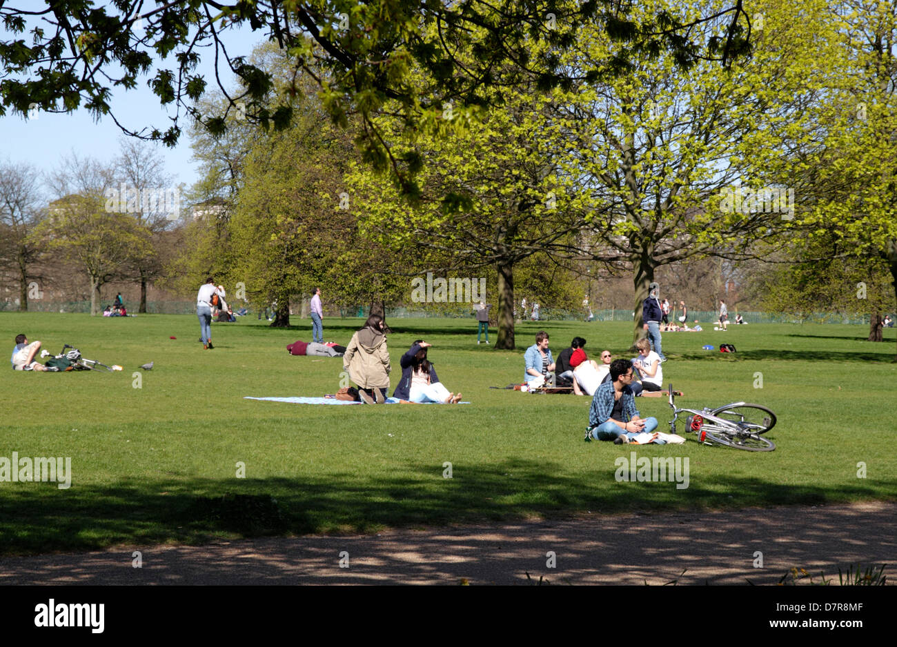 Sunbathing park london hi-res stock photography and images - Alamy