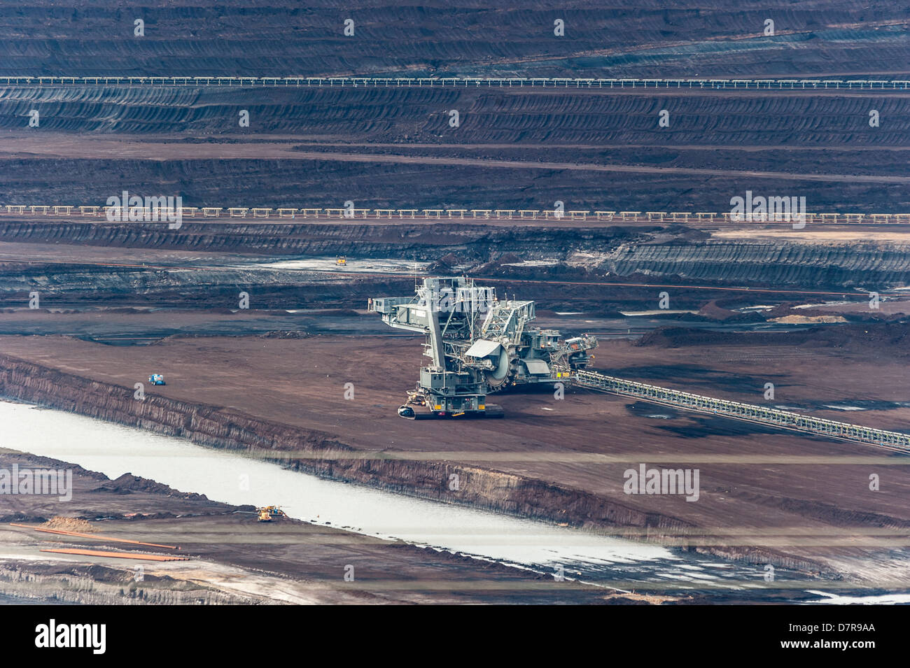The Loy Yang power stations' open cut brown coal mine in Victoria, Australia. Stock Photo