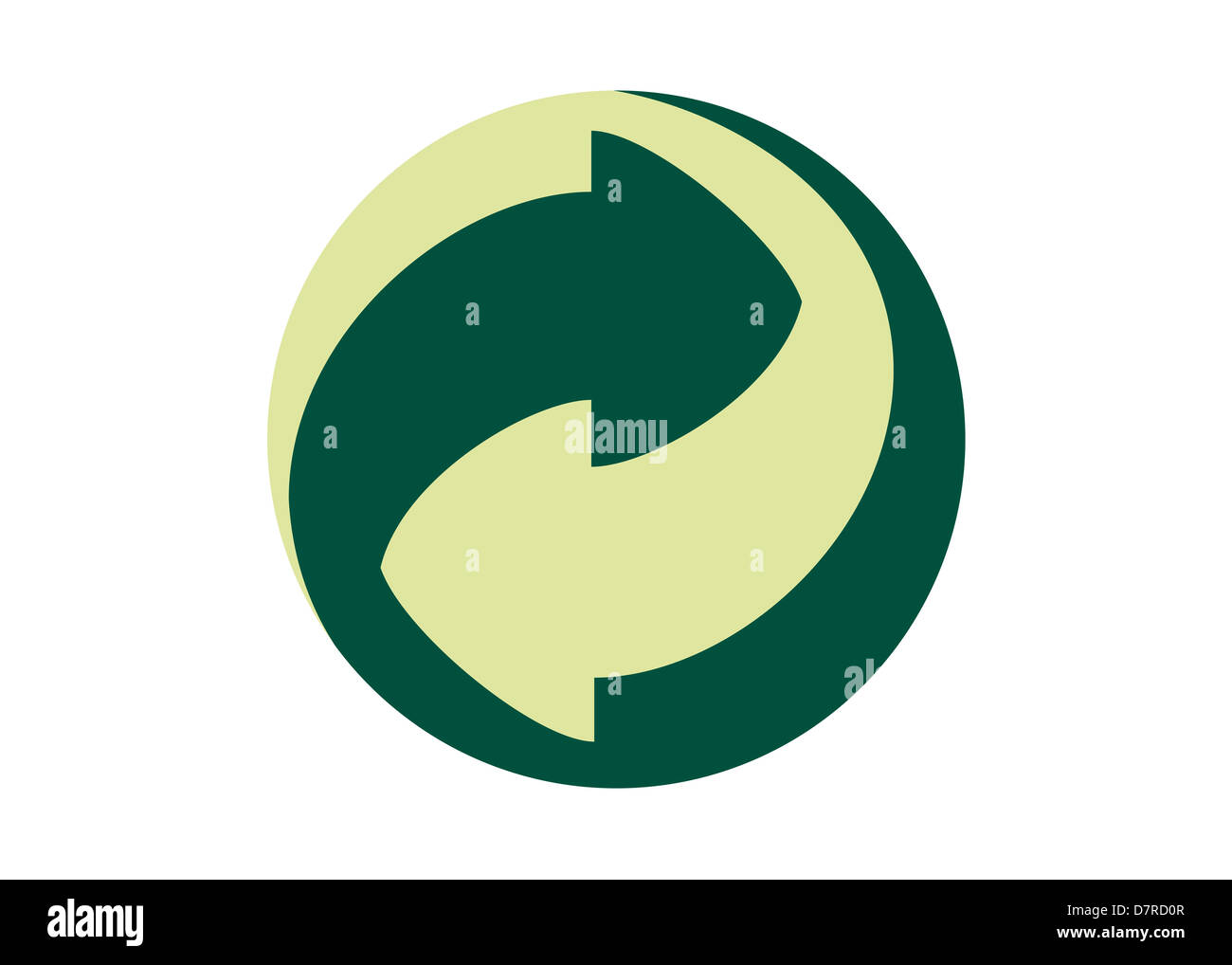 Der Grüne Grune Punkt logo icon flag symbol Stock Photo