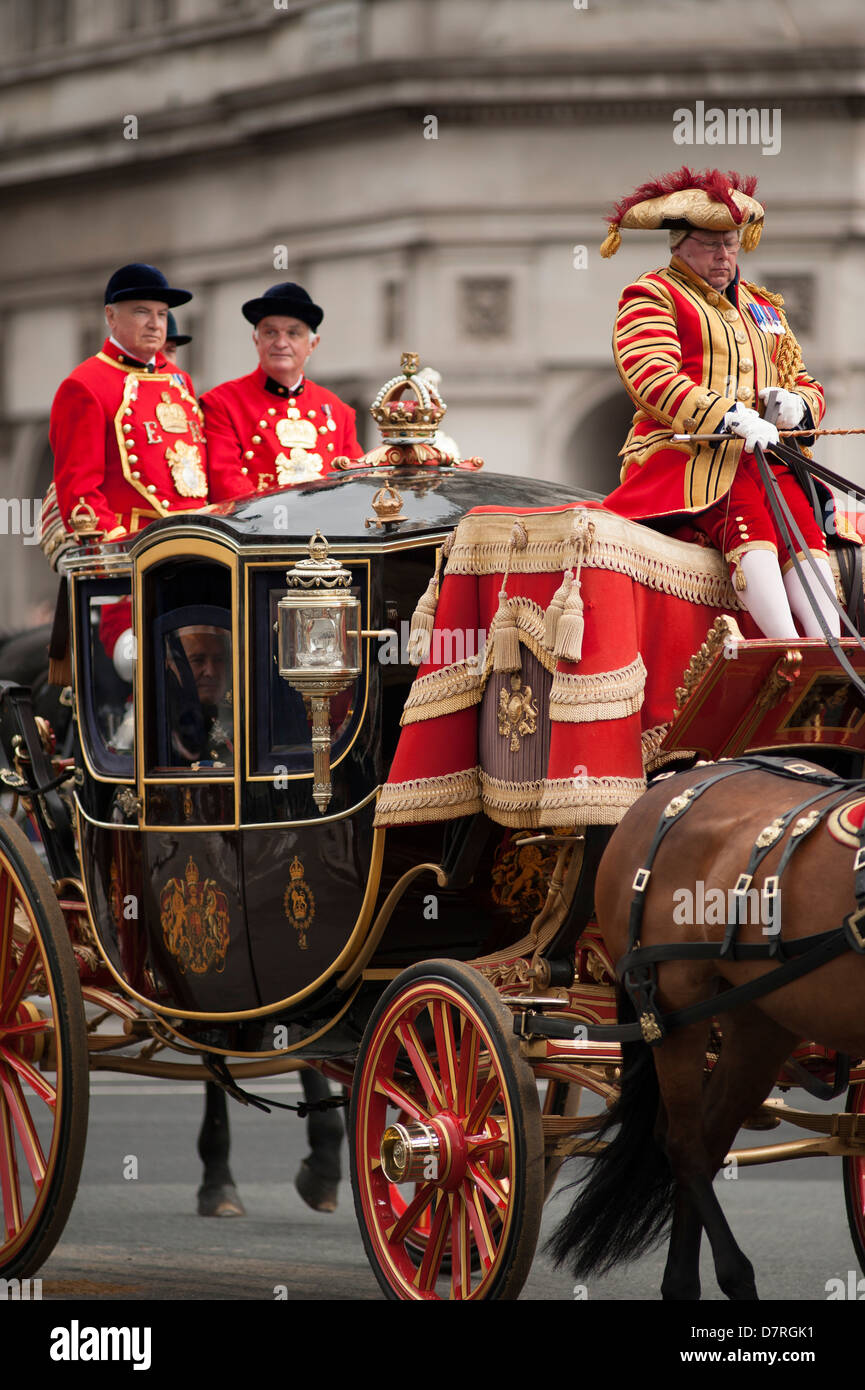 Coach carrying the Imperial State Crown to the State Opening of Stock Photo  - Alamy