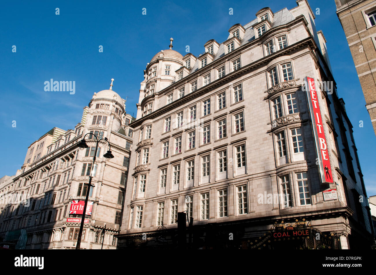 The Savoy Theatre showing Let It Be, the Strand London, UK Stock Photo